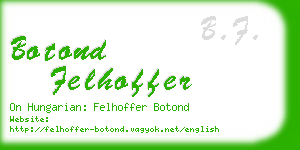 botond felhoffer business card